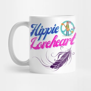 Hippie Loveheart, hippie style, make love not war, hippie lover Mug